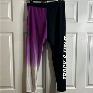 Nike Kids Leggings - Purple, Black, and White
